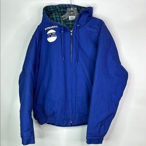 Menards Blue Insulated Hooded Jacket Size Large